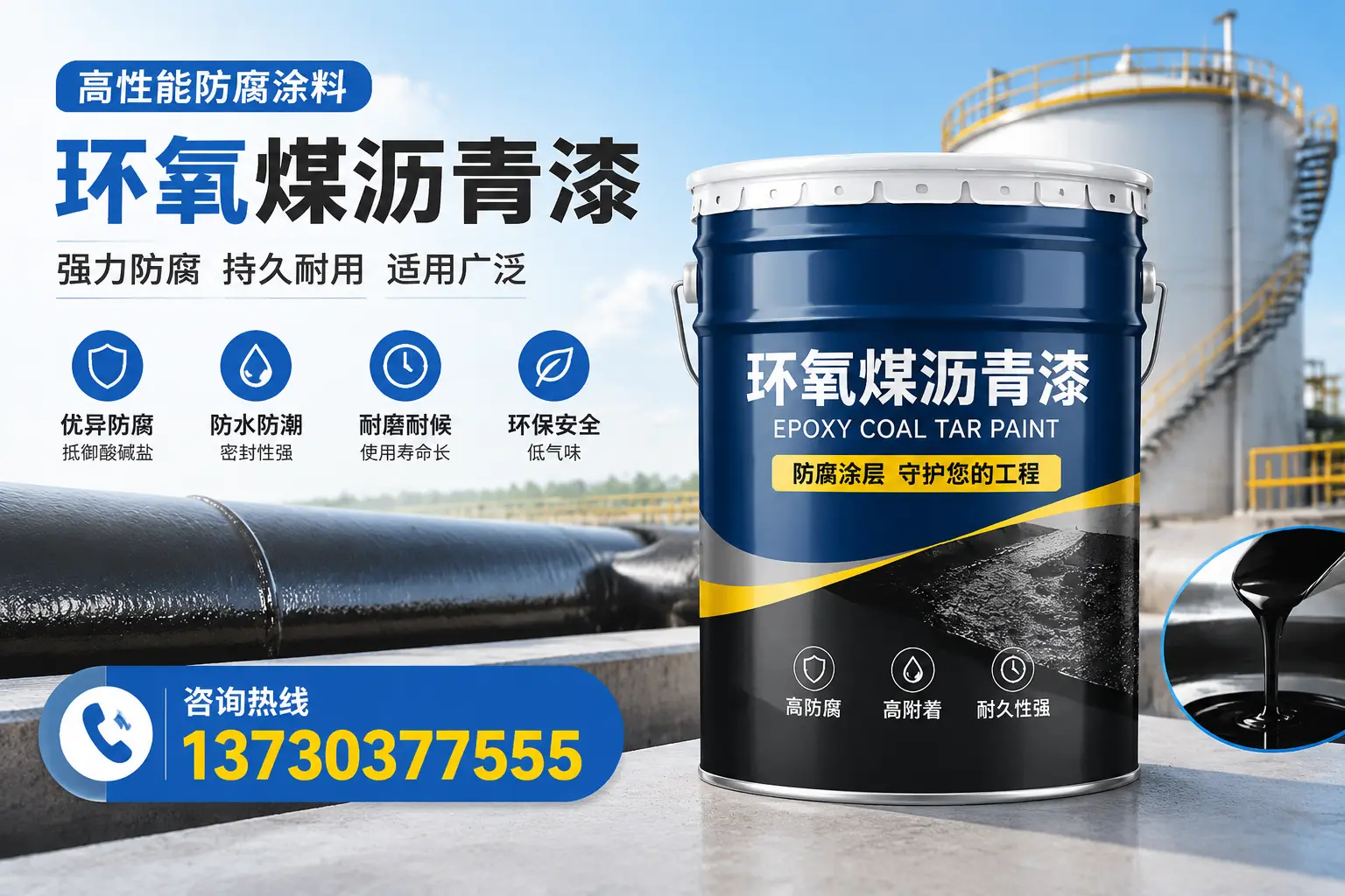 环氧煤沥青漆的耐久性分析,适合绍兴的使用场景
